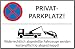 Produktbild Parkverbotsschild Privat-Parkplatz 300 x 200mm, (Aluverbundplatte 3 mm)