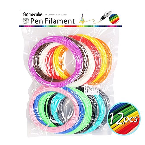 3D Print Filament, Homecube 12PCS 1,75 MM 32,8 ft / 50G / STK ABS 3D-Druck Filament Minen für Rapid-Prototyping 3D-Drucker Stift keine eigenartigen Geruch - 6