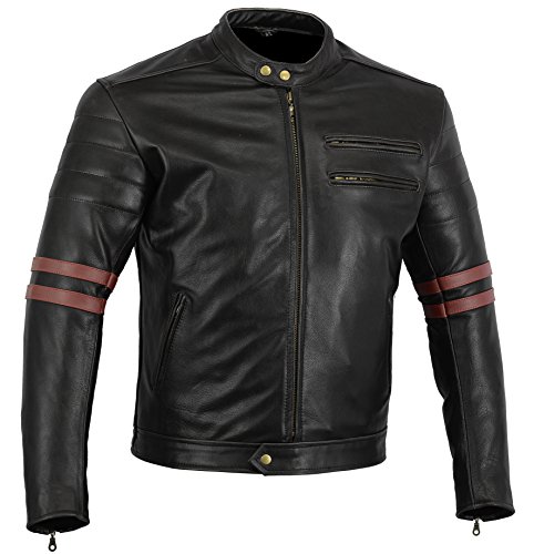 Australian Bikers Gear The Rocker -  Chaqueta moto con protecciones homologadas y extraíbles, Talla M