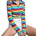 Produktbild HCFKJ Shorts Damen, Rainbow Print Sport Elastische Abluftgebläse Kurze Ablaufschläuche Hose Strand Gürtel Shorts (l, Multi)