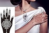 STENCILS TATTOO Mehndi TemplateTattoo Henna Designs s103 2 Sheets for Left and Right Hand - single use - September Sale!