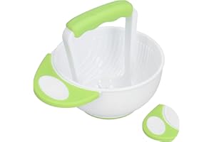 Tnfeeon Baby Food Masher Bowl Set Non Slip Baby Food Masher Maker Portable Baby Feeder Food Processor