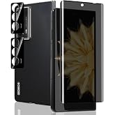 Jaavkkma 1 Piece Privacy Screen Protector for Honor Magic V2 Tempered Glass + 2 Pieces Camera Protector, 9H Hardness/Anti Spy