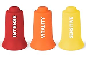 FDDU 3 Stücks schröpfen silikon, silikon schröpfköpfe, facial cupping, cupping gesicht,SchröPfgläSer Gesicht, für jede Körperstelle, Schröpfen gegen Verspannungen und Cellulite（Orange Gelb rot）