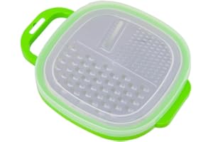 Bargain Shack 3in1 Cheese Grater with Container and Lid Compact Grater for Kitchen Tools & Gadgets Manual Graters & Slicers Cheese Shredder Chocolate Grater (Green)