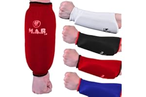 MAR INTERNATIONAL Elasticated Forearm Support Brace Slip-On Design, Padded Forearm Guard for Combat Training, Karate, MMA Training, Muay Thai, Boxing, Kickboxing, Martial Arts Training, Combat Sports (4 Colours)