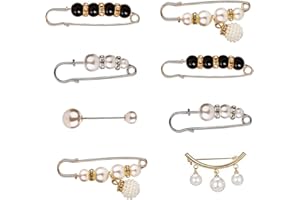 SSyang Broche Bowknot Broche Perle Bowknot Artificielle,Broche Bowknot Vintage pour Femmes Broche de fixation de vêtements,pour la Fixation de Pull,Châles et Robes,Cadeaux pour Les Filles