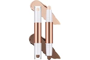 MTUVKGT Barra Corrector, Barra de Contorno en Crema, Barra de Iluminadores Contouring de Dos Puntas Cobertura Completa, Fácil de Mezclar, Barras de Contorno Iluminador Maquillaje (02)