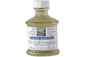 DALER ROWNEY Daler-Rowney Aquafine Watercolour Medium, Glass Jar with Child Lock Cap, 2.54oz - 75 ml, Ox Gall (Packaging may vary)
