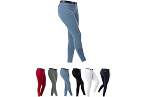 RIDING WORLD - Reithose für Damen & Kinder Alexandrie | Reiterhose mit Kniebesatz aus Stoff | mit Eingrifftaschen vorn | Reitleggings in sechs Farben | Reitbekleidung in Größe 104-176 & 32-44