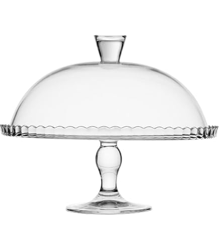 Plat à tarte sur pied avec cloche en céramique blanc 12x12x31 cm | Leroy Merlin