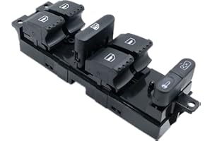 LEDFEWAG Interrupteur Commande lève vitre Bouton maître Console pour Auto 1J4959857D Compatible Pour Golf 4 pour Jetta Bora pour Passat B5 pour Seat Leon Toledo