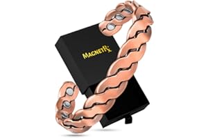 ‎MAGNETRX MagnetRX® Reines Kupferarmband Herren – Kupfer Magnetarmband Herren aus reinem Kupfer – Magnetisches Kupferarmbänd Herr̀en – Verstellbarer Kupferarmband Damen Armreif