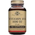 Solgar Vitamin D3 1000 IU (25 µg) Softgels - Pack of 250 - Healthy Bones and Teeth - Supports Immunity and Muscle Function - Gluten Free