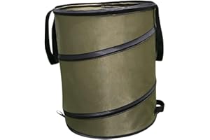 LIUMMRCY Garden Waste Bags, Garden Bag Collapsible Garden Waste Bag Reusable Leaf Waste Bag Camping Popup Trash Can Heavy Duty Outdoor Tote Basket Gardening Container for Yard,10 Gallon