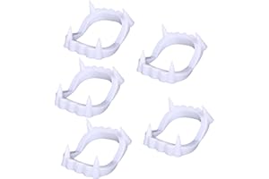 NIWIEOI 5 PCS Vampire Teeth,Vampire Fangs,Vampire Teeth for Kids,Vampire Teeth Adult,Kids Vampire Teeth,Fangs Teeth,Fake Fangs,Vampire Fangs for Kids,Vampire Teeth Kids,Fake Vampire Teeth,Halloween Teeth