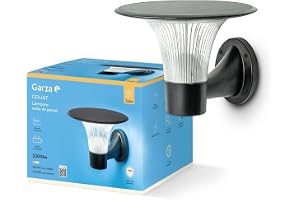 Garza - 360° solcell för utomhusbruk med rörelsesensor (2 lägen), dimbar, IP65 vattentät för trädgård, innergård, garage ..