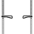 AmStaff Fitness Dip Bar Attachment for Squat & Power Rack – Compatible for 2x2-2.5x2.5-3x3 Inches Tube with 1-Inch Hole Racks – (Pair)