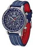 DETOMASO Herren-Uhr Firenze Chronograph mit Lederarmband und...