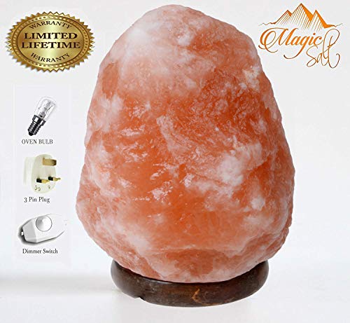 Rosa del Himalaya sal de roca cristalina de la lámpara 3-5kg NATURAL HEALING IONIZANTES lámpara de sal