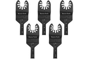 RENNIE TOOL COMPANY Pack of 5 x 10mm Wide Oscillating Multi Tool Blades/Wood Cutter Saw Blades Set Compatible with Dremel Fein Multimaster Makita Stanley Worx Dewalt Multi Tool Etc Oscillating Multitool Blade