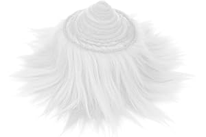 HXJDAM White Fur Fabric, 5x200 cm Shaggy Faux Fur Trim, Plush White Fluff, Craft Fur for Gonmes Beard Santa Claus Hair Dwarf Cosplay Costume DIY Craft Christmas Decoration