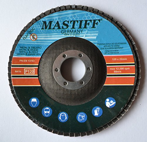 2 St. Set Fächerscheiben ø 125 mm Korn P120 Braun Schleifscheiben Schleifmop Flap Disk für Winkelschleifer Schleifteller Schleifscheibe - 2