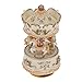 Laxury Windup 3-horse Carousel Music Box Artware/Gift Melody Castle in the Sky Pink/Purple/Blue/Gold Shade for Option