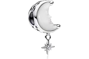 Amuefer Nature Flowers Hexapod Dangle Charms pour Bracelets et Colliers, Argent Sterling Charme Saint Valentin Noël Anniversaire Bijoux Cadeaux pour Femme Fille Maman Épouse Amis