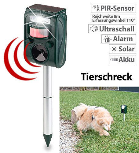 Exbuster Ultraschall-Solar-Tierschreck mit Blitzlicht und Bewegungssensor - 2