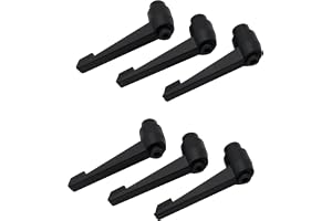 SHULLIN 6 stycken M6 justerbara klämhandtag, handtag, innergänga spännspak justerbart handtag svart maskinhandtag metall yttergänga maskinknappar för svetsanordning, tryckanordningar (M6)