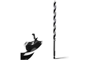 MOXPIFY Foret à bois hélicoïdal 10 x 300 mm pour bois tendre, bois dur, avec pointe de centrage et tige E 9.5