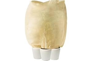 LangRay Pflanzenschutz Winter, 120x180cm Winterschutz für Pflanzen Frostschutz Pflanzenabdeckungen Kübelpflanzensack 80g/㎡ mit Reißverschluss Zugband für Kübelpflanzen Palmen Olivenbaum