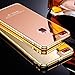 Price comparison product image Luxury Mirror Back Cover Phone Case for iPhone 5 6S 6 Plus 6S Plus 7 7Plus/iPhone X Samsung Galaxy S6 S6 Edge Plus S7 Edge S8 S8Plus Rose gold Samsung Galaxy S8 Plus