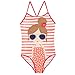 Bluezoo Kids Girl's Red Beach Girl Printed Swimsuit Age 7-8