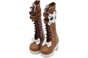 Uteruik BJD Doll Wadenstiefel Schuhe für 1/3 60cm SD Puppe Schnürschuhe Casual Outfits Kostüm Zubehör 1 Paar (#B)