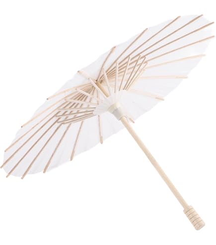 Parapluie Papier Chinois Blanc - Décoratif DIY 20-60cm Pour Mariage, Cosplay