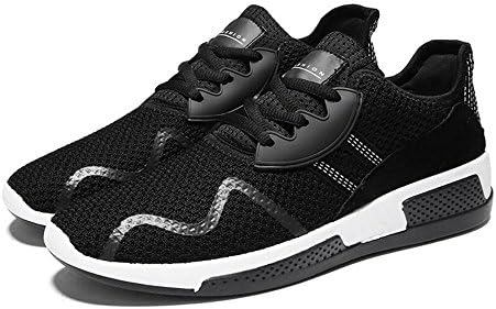 GAOLIXIA Men's Shoes Fly Weaving Spring Fall Comfort Athletic Shoes Walking Shoes for Casual Fashion Shoes Slip Wear-Resistant Comfortable Running Shoes 3 Color (Color : Black, Size : 40)