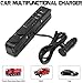 Produktbild 12 V Auto Rücksitz 3 Port USB Ladegerät Zigarettenanzünder Adapter, Auto-Rücksitz USB Ladegerät Handy Ladegerät Zigarettenanzünder Temperatur Spannung Display USB-Ladegerät für vorne/hinten Sitz