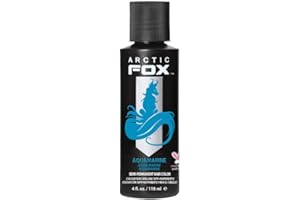 ARCTICFOX Arctic Fox Teinture semi-permanente pour cheveux, 100 % végane, 118 ml, couleur bleue « Aquamarine »