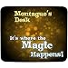 Produktbild Schreibtisch-Montague'It's, wenn die Magic Happens-Wunschname-Premium-Mousepad (5 mm Dicke)