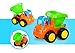 D-Mcark Early Educational Toddler Baby Toy Push and Go Friction Powered Car Toys Sets of 4 Tractor Bulldozer Mixer Truck and Dumper for Children Kids Boys and Girls 1 Year Old to 3 Year Old