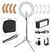 Produktbild ASHANKS 18 inch Ring Licht mit Ständer 240 LED MSD 5500K Dimmbare Leuchtstoff Blitz Beleuchtung für Fotografie /Youtube/Make-up /Video/Foto/ Shooting (schwarz)