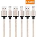 Produktbild iPhone Ladekabel Lightning Kabel [3 Pack / 2 Meter] - Cablex iPhone Ladekabel für Apple iPhone X/8/8 Plus/7/7 Plus/6s/6s Plus/6/6 Plus/5s/5c/5/SE, iPad Mini 2/3/4/Air, iPod und mehr (Golden)