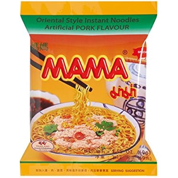 Mama Asia Nudeln Geschmack Schwein 30er Pack 30 X 60g 1 Karton Thai Fertiggericht Nudelsuppe Amazon De Lebensmittel Getranke
