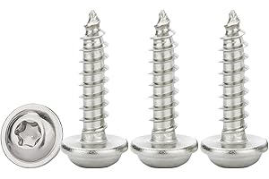 Drenky Viti per Legno Torx M3x12mm,50 Pezzi Viti Autofilettanti con Rondella Acciaio Inox A2 V2A Viti Autoperforanti a Testa Bombata Elevata Durezza,Filettatura Completa Metrica