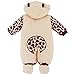 Unisex Baby Printed Warm Romper Clothes Onesies Beige 3-9M