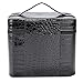 Coofit Beauty Box Crocodile Pattern Leather Makeup Case for Women Large