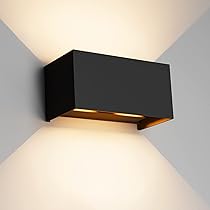 Klighten 24 W wandlamp met bewegingsmelder, wandlamp voor buiten/binnen, IP65 4000 K, wandlamp met bewegingsmelder, antraciet