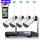 Wireless Home Security Camera System, CANAVIS Wifi Surveillance Night Vision 1280x960 1.3 Megapixel CCTV Network Security Camera System Video Recorder Home Indoor Outdoor